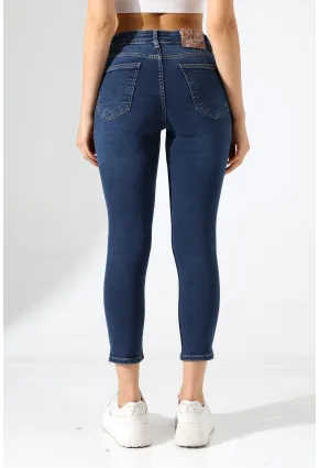 Yüksek Bel Skinny Jean Pantolon