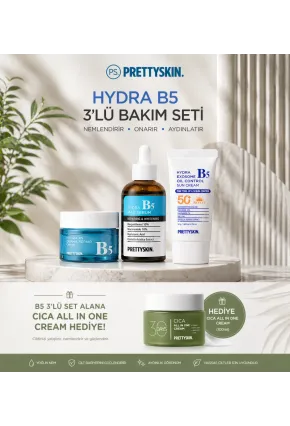 PRETTYSKIN Hydra B5 Derma Repair Cream & B5 Max Serum & B5 Oil Control Sun Cream SPF50+
