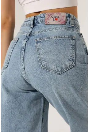 Kadın Açık Mavi Relaxed Fit Jean