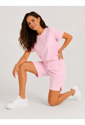 Oysho Kumaş Şortlu Pembe Takım