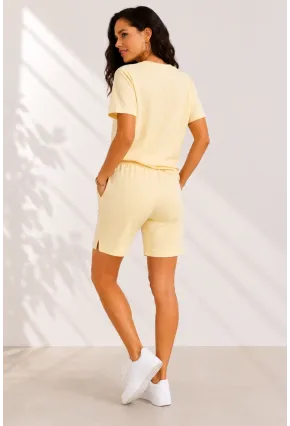 Oysho Kumaş Şortlu Sarı Takım