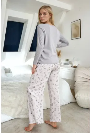 Panda Baskılı Uzun Kollu Pijama Takımı