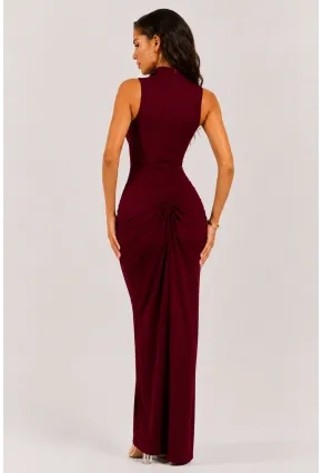 Premium Drapeli Maxi Abiye Elbise