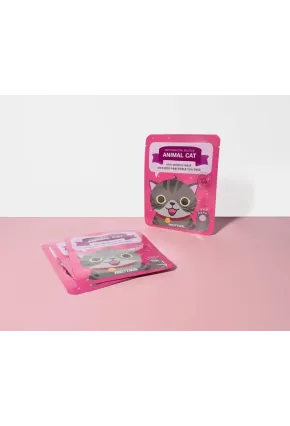 PRETTYSKIN Animal Cat Anti-Wrinkle Mask 25 gr | Kırışıklık Karşıtı Nemlendirici Kağıt Yüz Maskesi 4lü Set