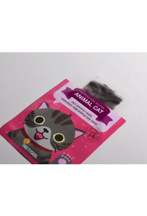 PRETTYSKIN Animal Cat Anti-Wrinkle Mask 25 gr | Kırışıklık Karşıtı Nemlendirici Kağıt Yüz Maskesi 4lü Set