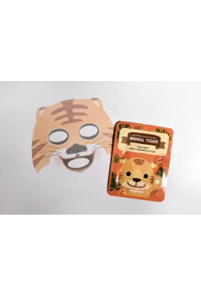 PRETTYSKIN Animal Tiger Aqua Mask 25gr | Nemlendirici Kaplan Desenli Kağıt Yüz Maskesi 4lü Set