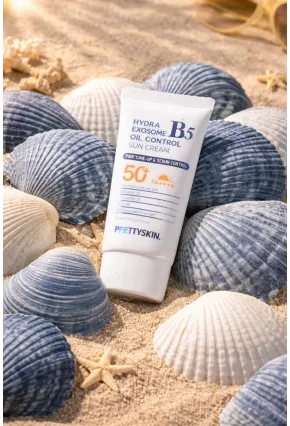 PRETTYSKIN Hydra Exosome B5 Oil Control Sun Cream SPF50+ PA++++ 50 ml | Karma Ciltler İçin Sebum Dengeleyici Güneş Kremi