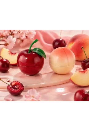 PRETTYSKIN Peach Lip Balm  & Cherry Lip Balm 9g