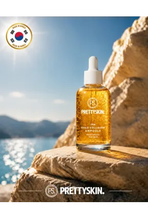 PS PRETTYSKIN 24K Gold Collagen Ampoule 50 ml | Altın ve Kolajen İçerikli Sıkılaştırıcı Yüz Serumu