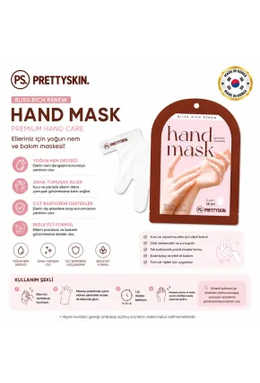 PS PRETTYSKIN Bliss Rich Renew Hand Mask 16 ml | Nemlendirici El Bakım Maskesi 3lü Set