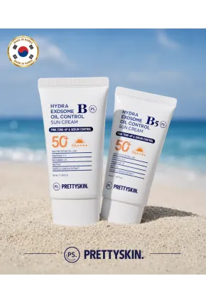 PS PRETTYSKIN Hydra Exosome B5 Oil Control Sun Cream SPF50+ PA++++ 50 ml | Karma Ciltler İçin Sebum Dengeleyici Güneş Kremi