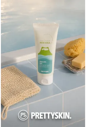 PS PRETTYSKIN Jeju Cica Peeling Gel – Hassas ve Yağlı Ciltler İçin Yatıştırıcı Peeling 150ml