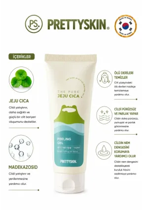 PS PRETTYSKIN Jeju Cica Peeling Gel – Hassas ve Yağlı Ciltler İçin Yatıştırıcı Peeling 150ml