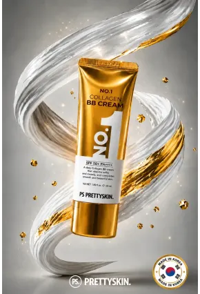 PS PRETTYSKIN No.1 Collagen BB Cream SPF50+ PA++++ 50 ml | Kolajen İçerikli Kapatıcı ve Nemlendirici BB Krem