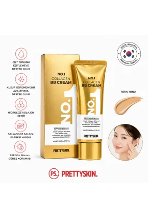 PS PRETTYSKIN No.1 Collagen BB Cream SPF50+ PA++++ 50 ml Kolajen İçerikli Nemlendirici Kapatıcı BB Krem