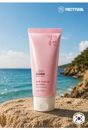 PS PRETTYSKIN Pink Tone Up Sun Cream SPF50+ PA++++ 50 ml | Pembe Tone Up Etkili Aydınlatıcı Güneş Kremi