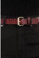 Kadın Bordo Yılan Desenli Kemer BE599