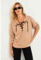 Kadın Camel Kuşgözlü Sweatshirt TF04