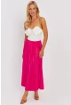 Kadın Fuşya Beli Lastikli Pilise Etek OW145