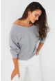 Kadın Gri Kısa Sweatshirt TF16