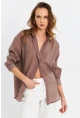 Kadın Kahverengi Sırtı Açık Gömlek MOD2369