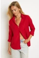 Kadın Kırmızı Basic Gömlek K1251