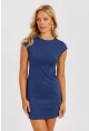 Kadın Lacivert Örme Basic Elbise KED152