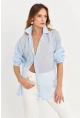 Kadın Mavi Sırtı Açık Gömlek MOD2369