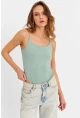 Kadın Mint Çıtçıtlı Body ZH129