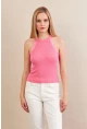 Kadın Pembe Halter Yaka Dantelli Bluz MK04