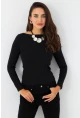 Kadın Siyah Basic Bluz RX449