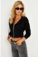 Kadın Siyah Kapüşonlu Sweatshirt TF07