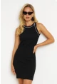 Kadın Siyah Kaşkorse Mini Elbise AYD327