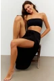 Kadın Siyah Pareo Pantolon ÖM402