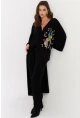 Kadın Siyah Payetli Salaş Maxi Elbise ALO130