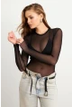 Kadın Siyah Tül Body RX454