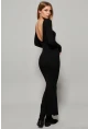 Kadın Siyah U Yaka Maxi Elbise EY1129