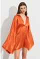 Kadın Turuncu Oversize Gömlek ROP106