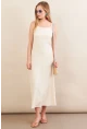 Kadın Vanilya Askılı Midi Elbise FLU7314