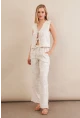 Kadın Vanilya Çizgili Püsküllü Alt Üst Takım MOD2517