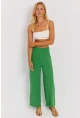 Kadın Yeşil Beli Lastikli Pantolon J23434