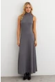 Kadın Antrasit Basic Maxi Elbise MTF29