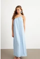 Kadın Bebe Mavi Maxi Basic Elbise İRE1012