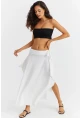 Kadın Beyaz Asımetrık Etek LV52