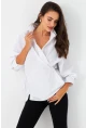 Kadın Beyaz Bağlama Detaylı Gömlek ZER418