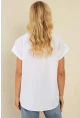 Kadın Beyaz Cepli Gömlek ZER410