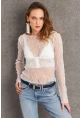Kadın Beyaz Dantel Bluz BAR803