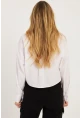 Kadın Beyaz Fermuarlı Kısa Gömlek SF2541