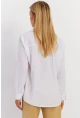 Kadın Beyaz Taşlı Gömlek MZER412