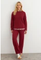 Kadın Bordo Alt Üst Pantolon Takım MTF28